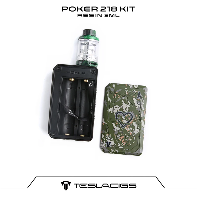 Оригинальный Tesla Poker 218 комплект Vape и Вт Teslacigs TC коробка мод 2 мл/6 мл Смола танк