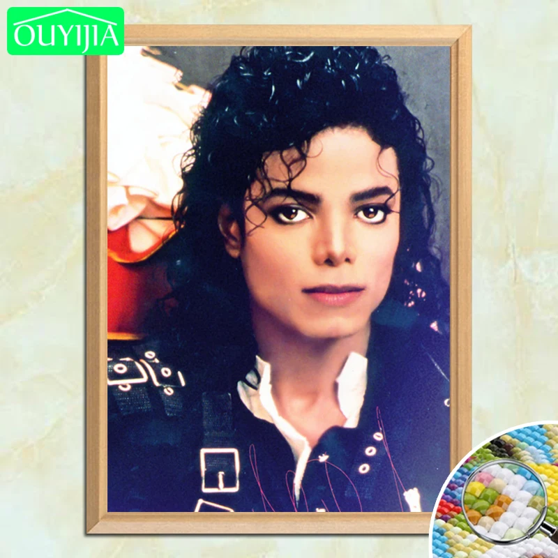MJ Ностальгический стиль портрет Майкла Джексона 5D алмазная живопись своими