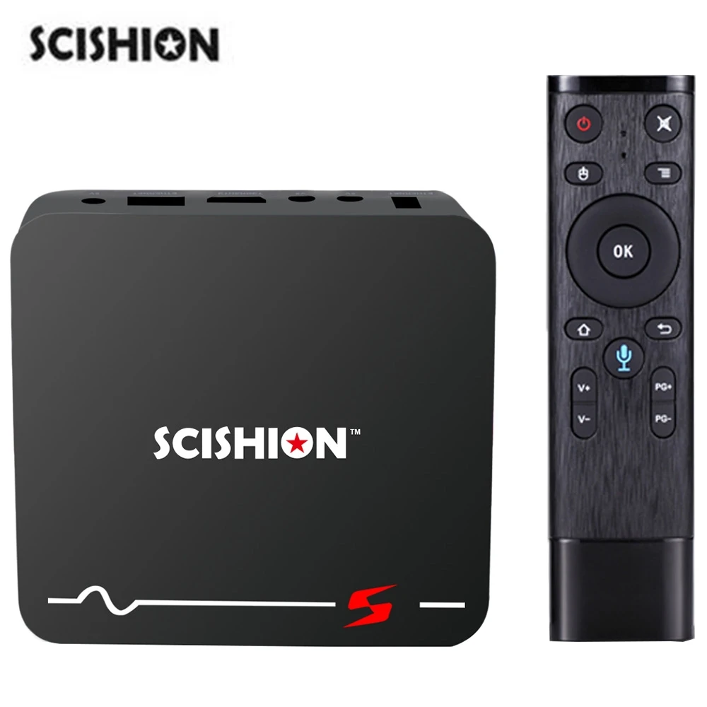 SCISHION Модель S Wifi Android ТВ коробка 2 ГБ/16 ГБ 4 К 8 1 голосовой пульт дистанционного