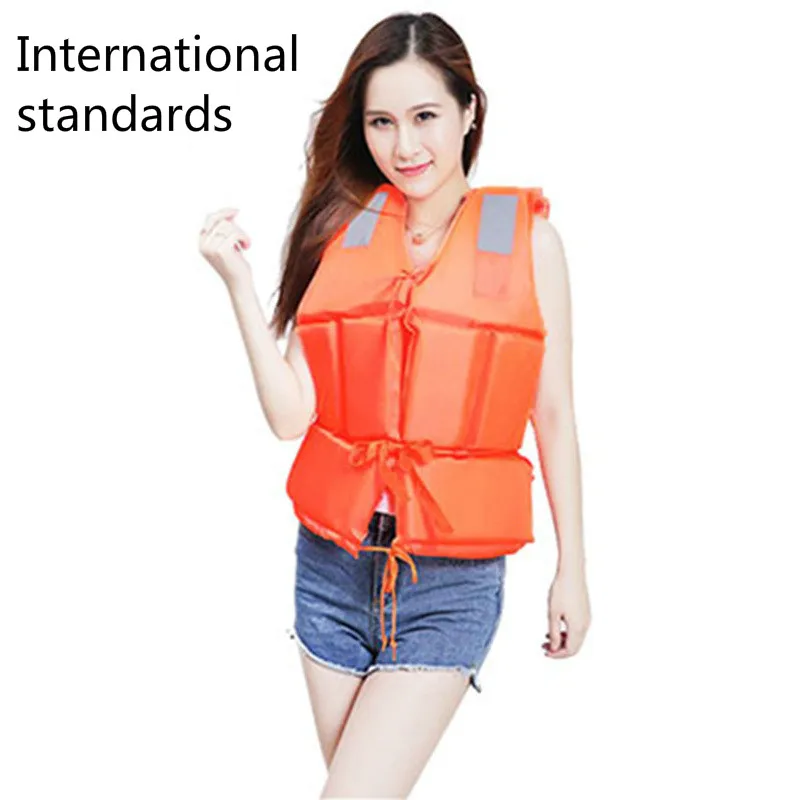 

High Quality International Standard Size Oxford Paragraph Thick Adult Life Jackets 200D Floating Life Vest Floating Water Sport