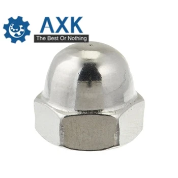 

5/100pcs M3 M4 M5 M6 M8 M10 M12 M14 M16 304 A2-70 Stainless Steel Hex head Acorn Nut Cap Decorative Cover Semicircle Dome Nuts