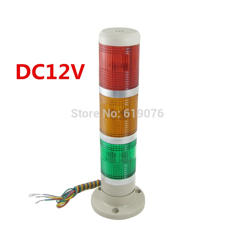 

Signal Industrial Tower steady Light Red Yellow Green Warning Stack Lamp Alarm Apparatus 12V 24V 110V 220V