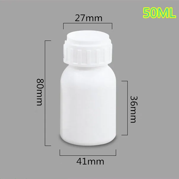 50ML Плотные пластиковые фторированные бутылки Химические органические растворители Контейнер 50 мл, 100 мл, 200 мл, 250 мл, 500 мл, 1000 мл - Цвет: 50ML