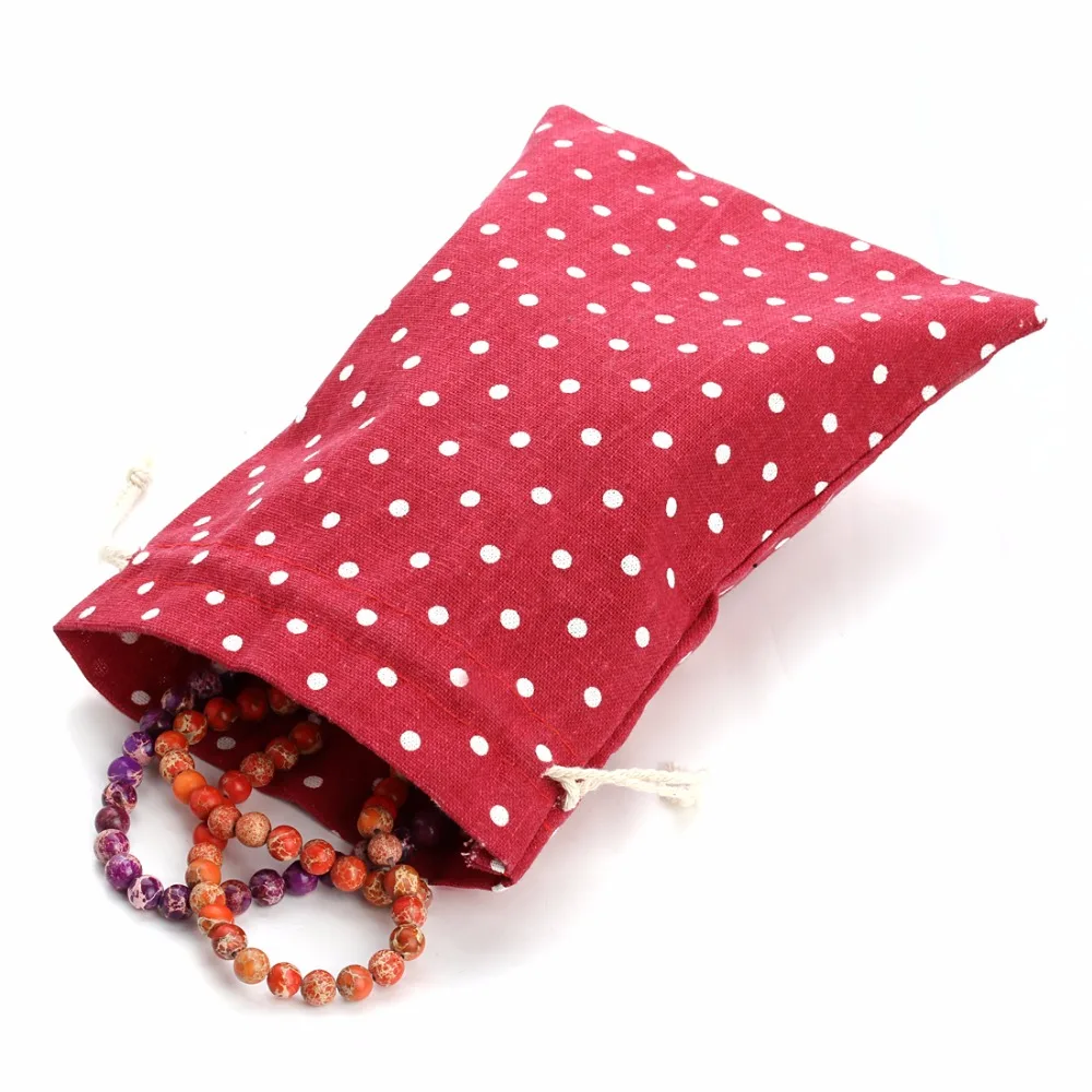 

LOULEUR 5pcs/lot 16*23cm Red Fabric Lint Jewelry Bag Packing Drawstring Pouch Fashion Jewelry Organizer Gift Bag Packaging