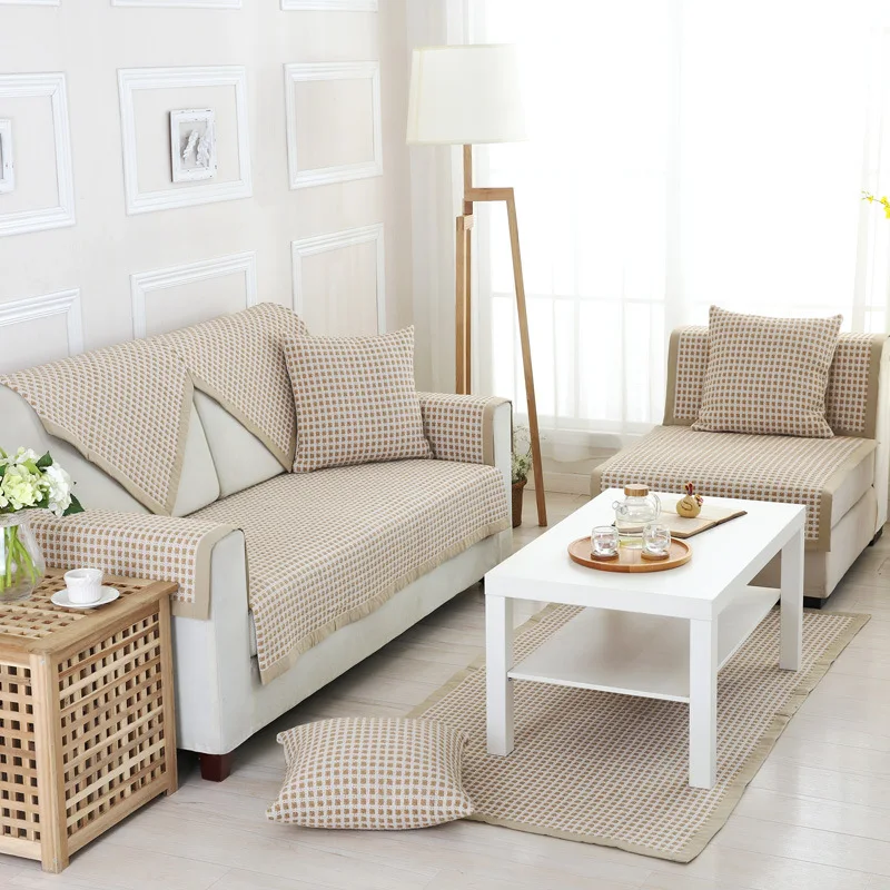 Пастырской чехол на угловой диван плед скольжению подлокотник Полотенца