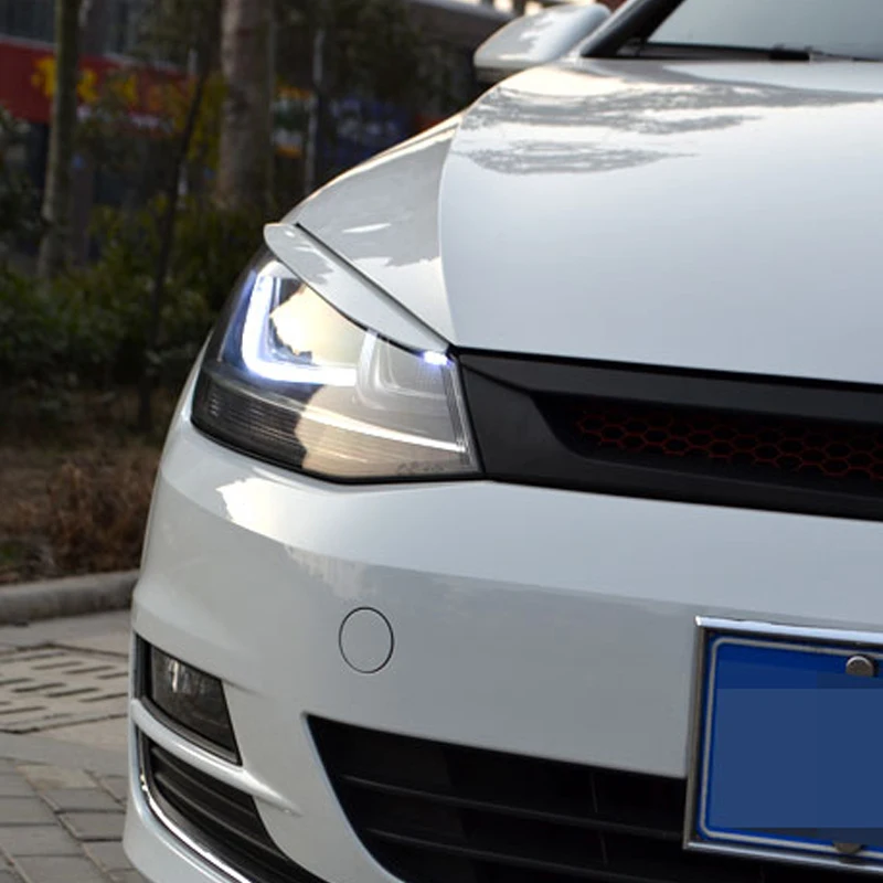 Хромированная накладка Carmonsons на фары веки для бровей Стикеры Volkswagen VW Golf 7 MK7 GTI