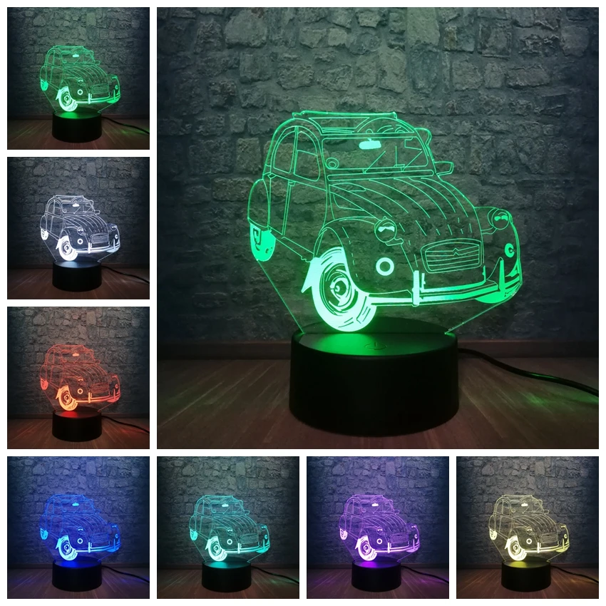 3D лампа Claasic Винтаж колес техники высокой проходимости автомобильные диски 7