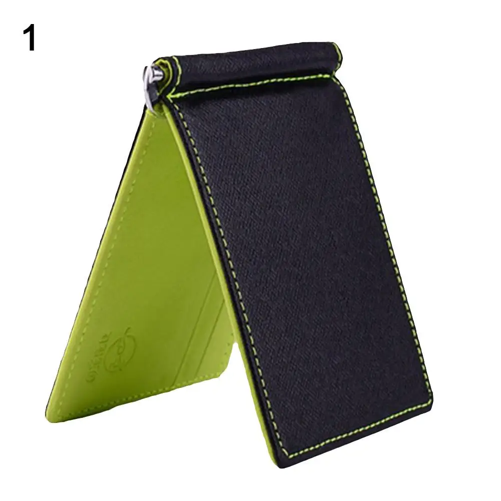 Мужской облегающий кожаный бумажник с передним карманом минималистичный