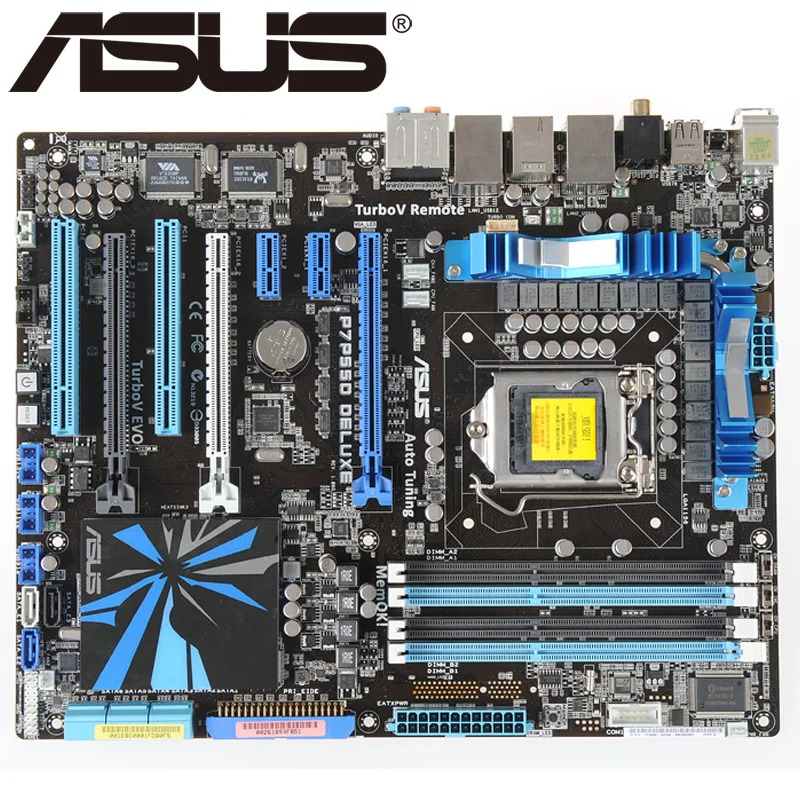 Asus P7P55D Deluxe настольная материнская плата P55 Socket LGA 1156 i3 i5 i7 DDR3 16G ATX UEFI биос оригинальная б/у материнская плата в продаже