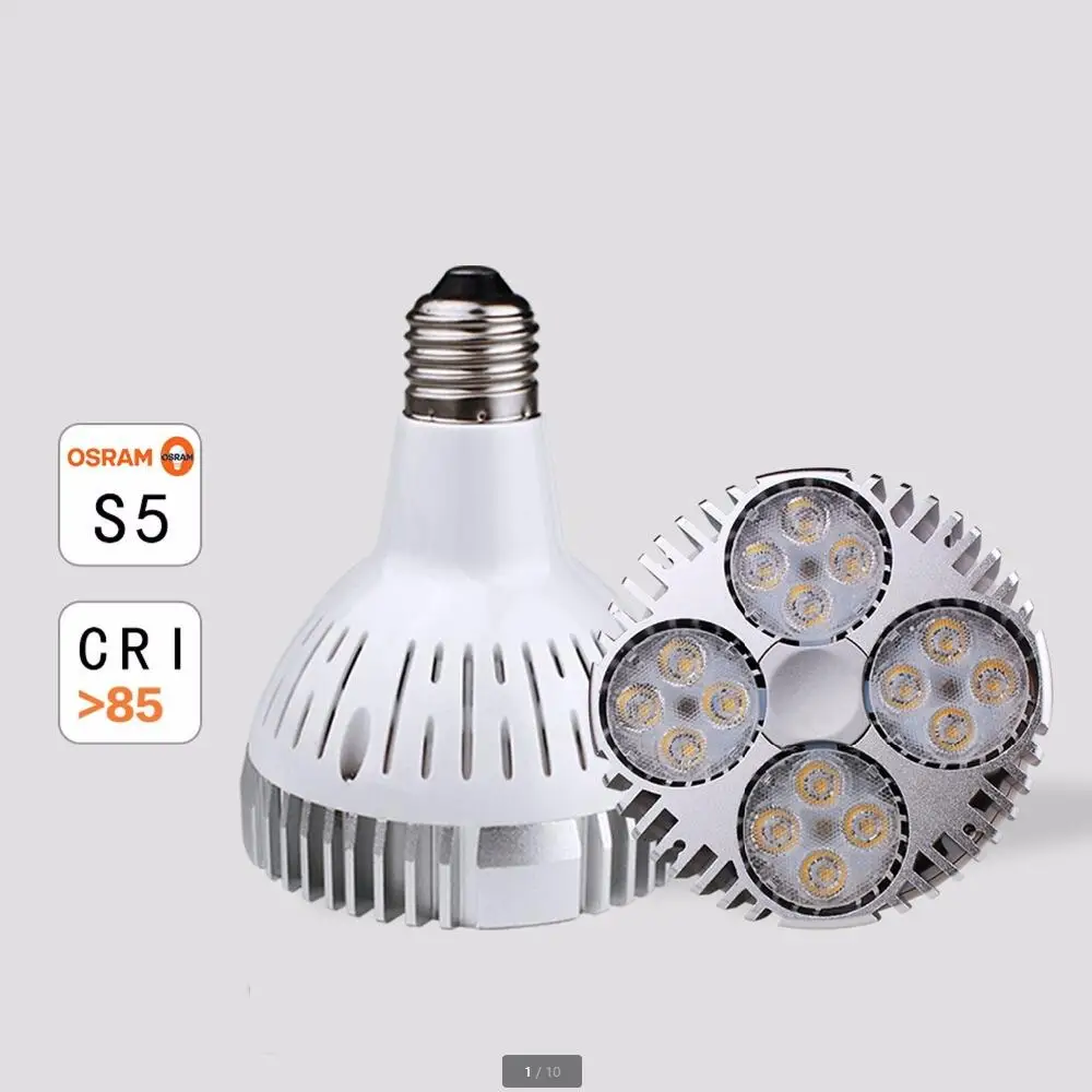 G12 Par30 Светодиодная лампа 35 Вт 45 Cree светодиоды E27 прожектор AC85-265V
