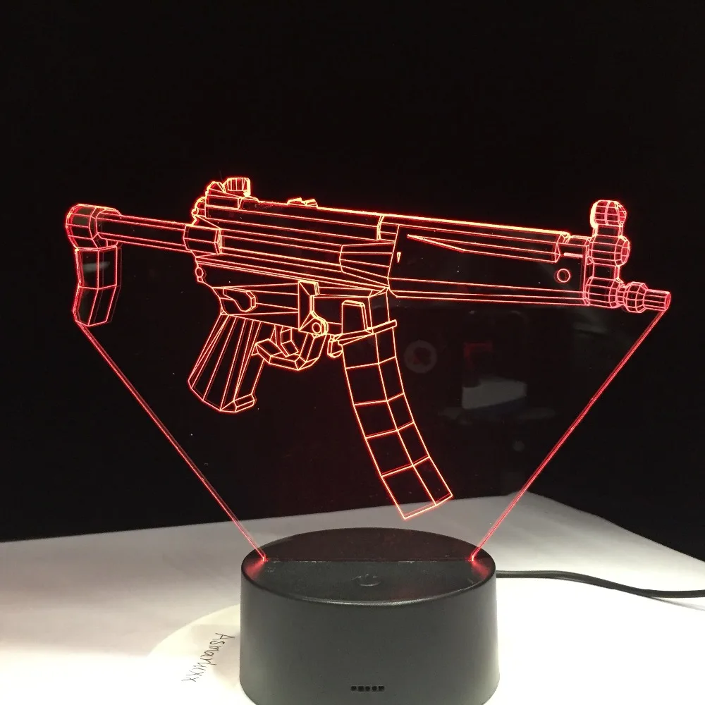 

Style Legendary SCAR Rifle Battle Royale 3D Light 7 Colors Changing for Bedroom Home Decor Game Fan Chrismas Gift Dropshipping