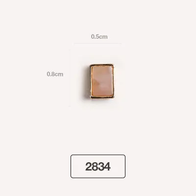 2834 New 10pcs natural amber rhinestone metal nail art jewelry Japanese alloy nail art DIY decoration shining diamond nail accessory - Цвет: 2834