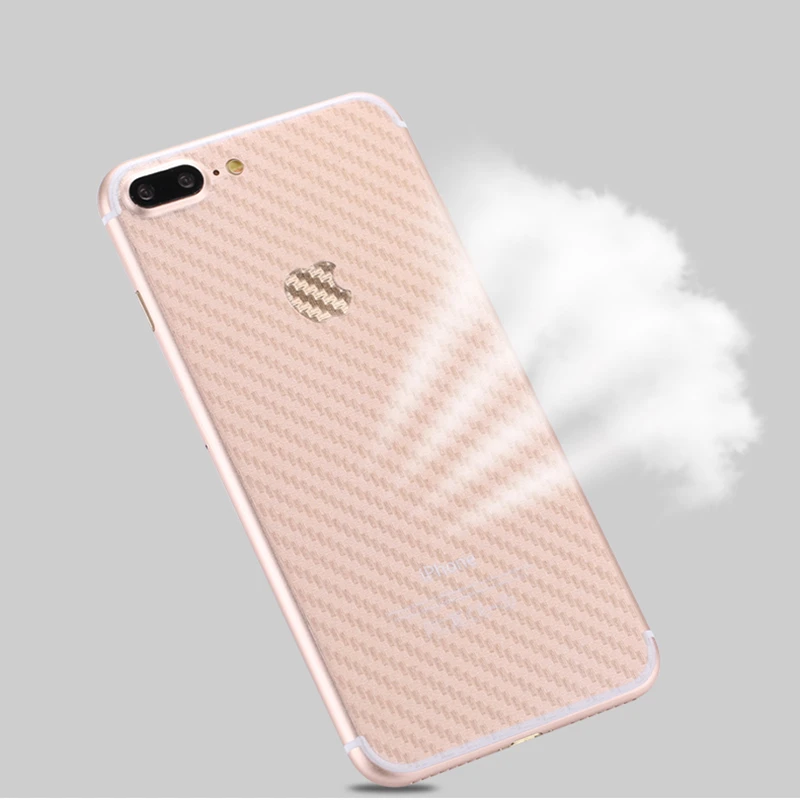 Защитная пленка для задней панели из углеродного волокна iPhone X 7 8 PLUS 6 6S 5 2 шт./лот