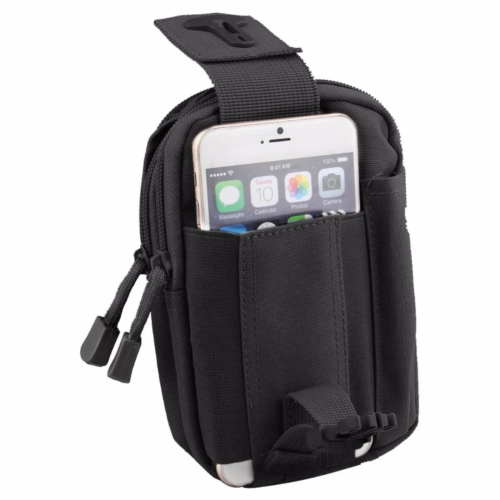 Black 3S Note 3 Pro Waist Belt Holster Case Wallet Purse Tactical Molle Pouch Utility Gadget bags For iPhone 6 6S 7 Plus