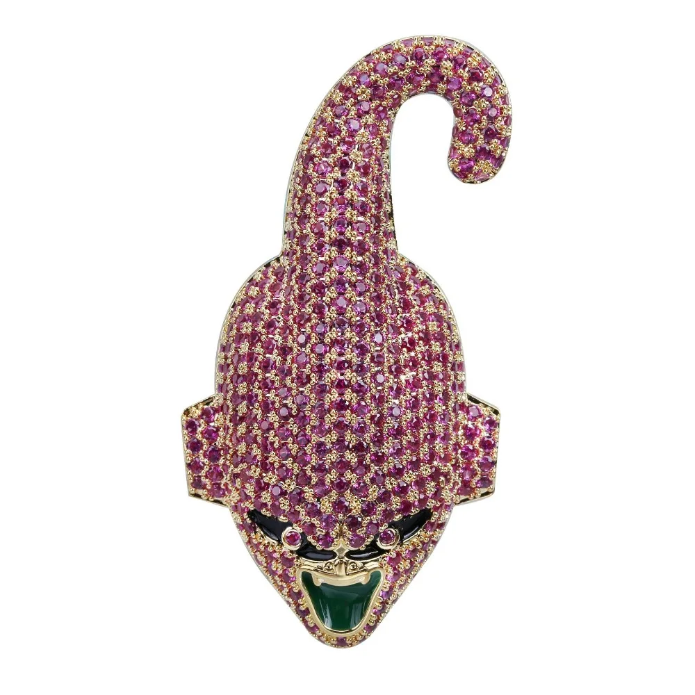Хип хоп Iced Out Chain Dragon Ball Super Majin Buu подвеска цепь малыш Буу Frieza кубический ожерелье с