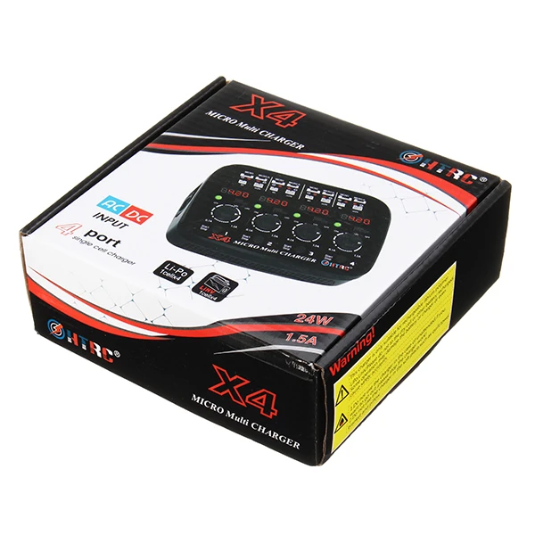 

Sale! HTRC X4 Micro Multi AC/DC 24W 1.5A 1cell 1S 3.7V Lipo LiHV Charger For RC Models Toys Accessories
