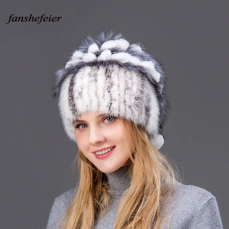 Шапка Fanshefeier женская меховая|Женские Skullies и шапочки| |