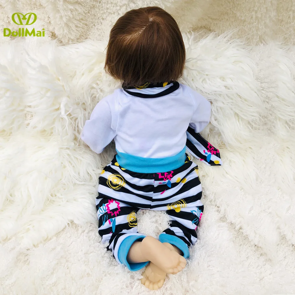 Кукла DollMai reborn 19 &quot45 см мягкая хлопковая силиконовая кукла baby Doll Реалистичная для