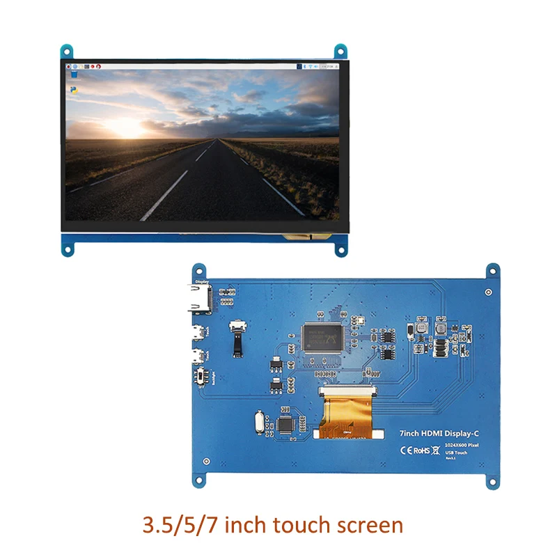 1 шт. для Raspberry Pi 4B дисплей 3 5 дюйма дюймов 7 HDMI сенсорный экран|ЖК-модули| |