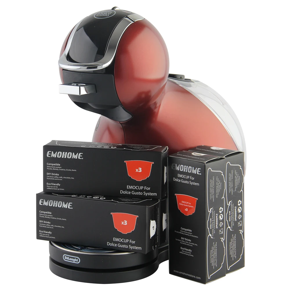 Многоразовые капсулы EMOHOME dolce&gusto многоразового использования совместимы с системой Nescafe Dolce Gusto а не