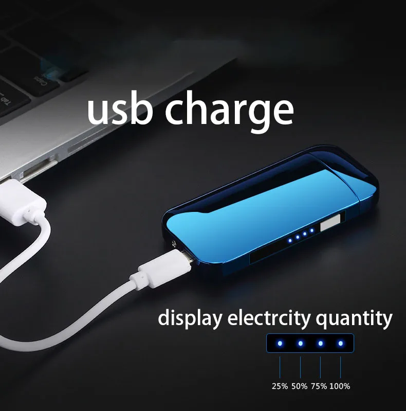 USB зажигалка плазменная с двойной дугой и защитой от ветра Usb зарядка