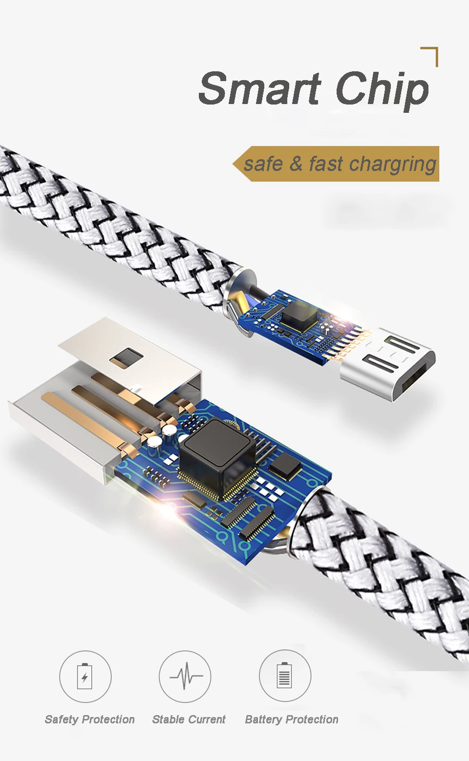 Светодиодный USB свет Зарядное устройство кабель проводной с микро-usb кабель 2A с эффектом приближения c зарядкой Micro-usb микро Usb Kablo для samsung A10 M10 A6 J4 J6 J7 Nokia 3,1 htc sony