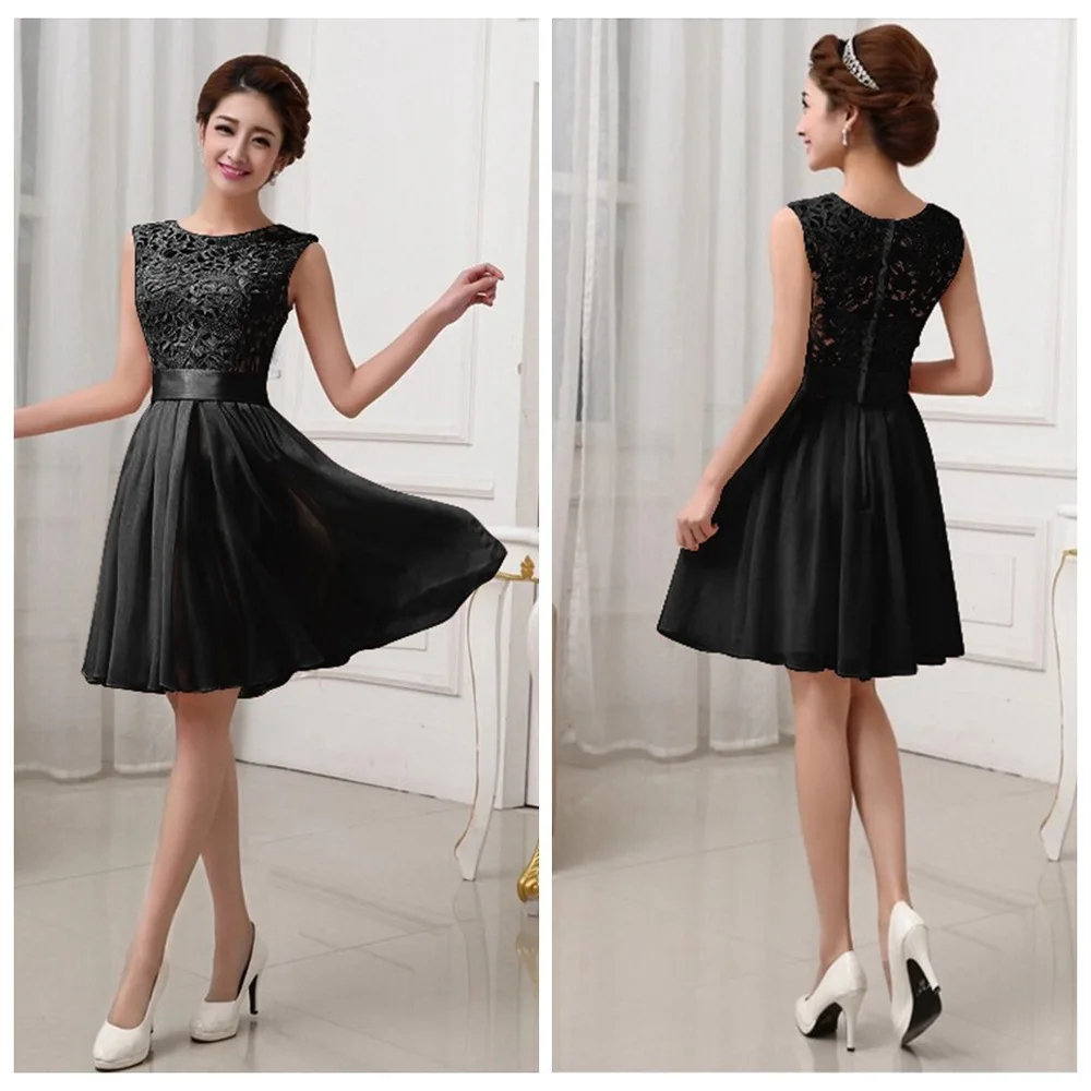 Venanis Summer Style Women Short Women Dresses Solid Sleeveless Elegant  Chiffon Vestidos Hollow Out Sexy Lace Dress S-XXL | Женская одежда |  АлиЭкспресс