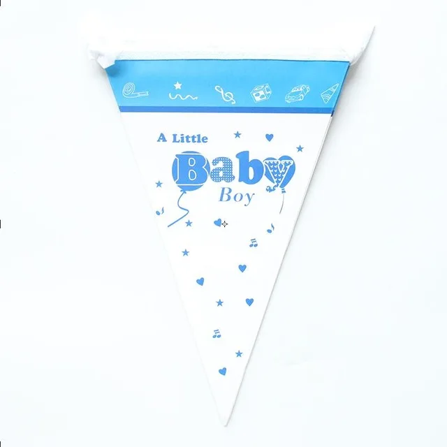 baby boy 2,5 м/компл. в виде единорога из мультфильма для маленьких принцесс», «Человек-паук», «Гадкий Мстители вечерние бумажный Баннер Вымпел душа ребенка Дети С Днем Рождения Декор Флаги - Цвет: baby boy