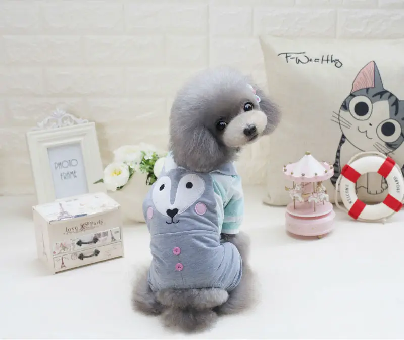 Y16 Новое поступление весенняя одежда для домашних животных мультяшная лиса стиль
