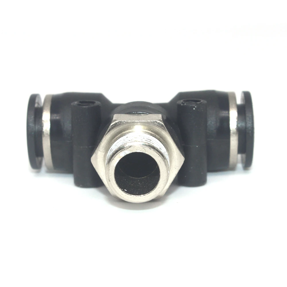 Пневматический 4681012 мм диаметр шланга трубки Нажмите 1/8 &quot1/4&quot 3/8 &quot1/2&quot тройник