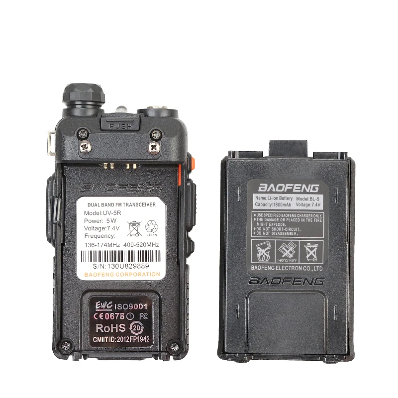 BAOFENG UV 5R ham Радио двухдиапазонного радио 136 174 МГц & 400 520 Mhz Baofeng UV5R портативная