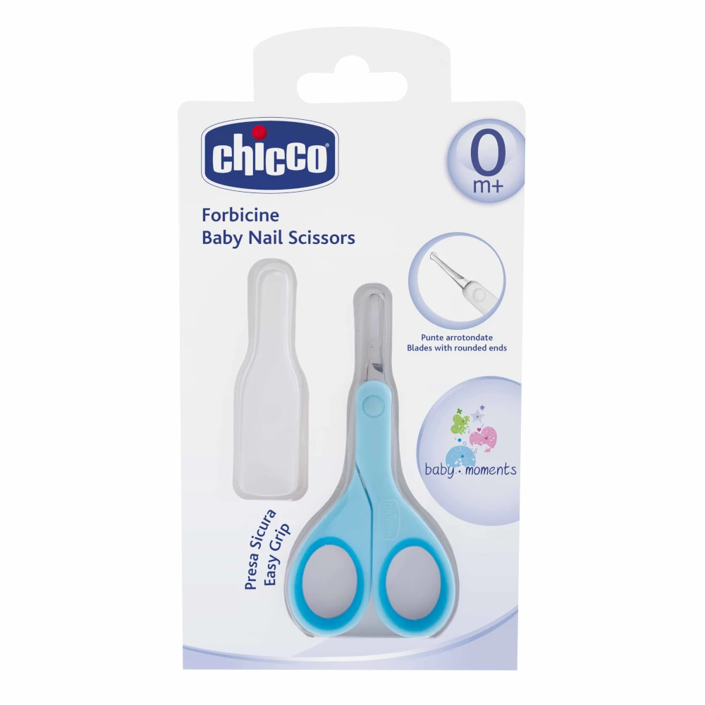 Ножницы детские Chicco Baby Moments из нерж. стали с закругл. концами 0 мес.+ цвет