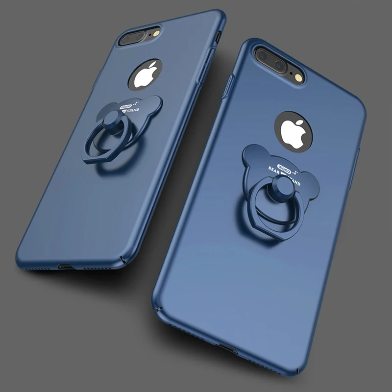Для iPhone 7 чехол Plus 6 S Роскошные ультра-тонкий задняя крышка с палец кольцо