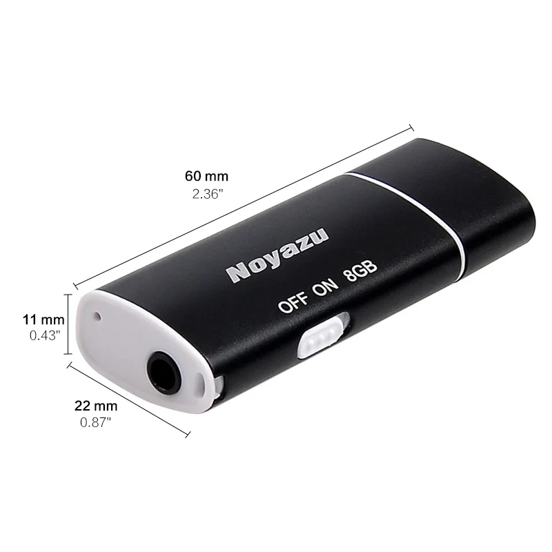 NOYAZU V17 самый маленький профессиональный 8 ГБ Мини Диктофон MP3 плеер USB цифровой