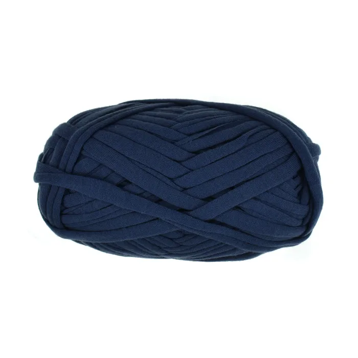 dark blue 21 Цвет Вязание Толстая нить вязание крючком Ткань Пряжа DIY сумка ковер подушка Вязание лента шляпа пряжа хлопок пряжа шар 30 м - Цвет: dark blue
