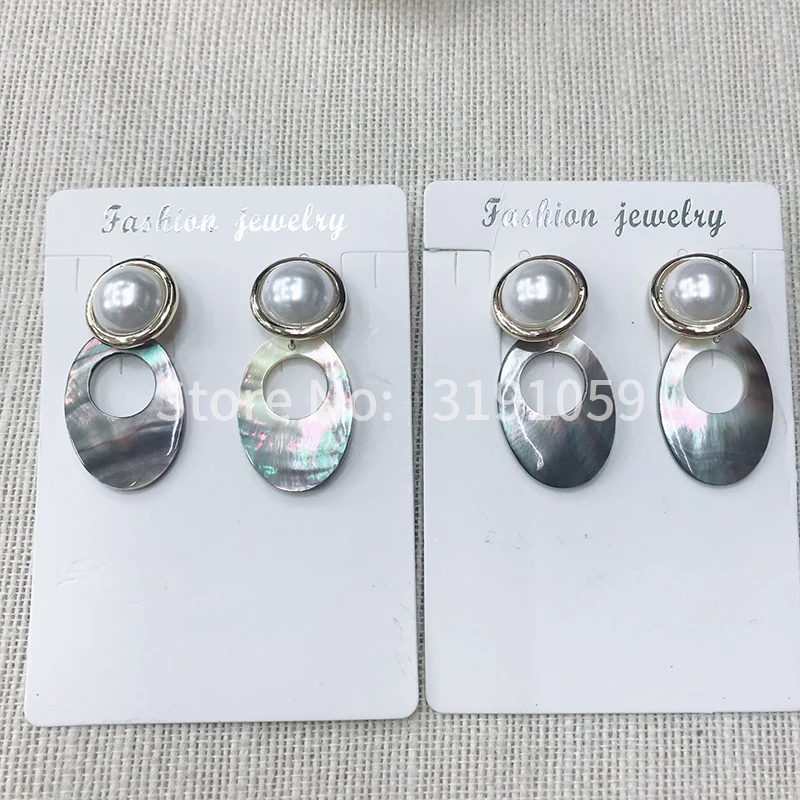 

Simple and retro marble ring ring earrings female temperament geometry earrings