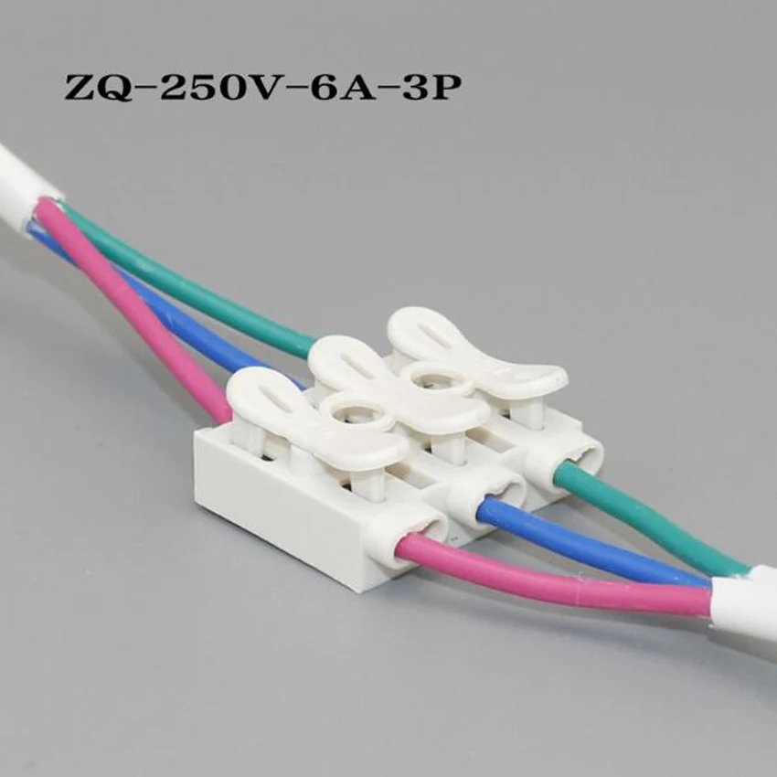 5 шт./лот ZQ 1P/ZQ 2P/ZQ 3P пружинный разъем провода отлично подходит для светодиодной