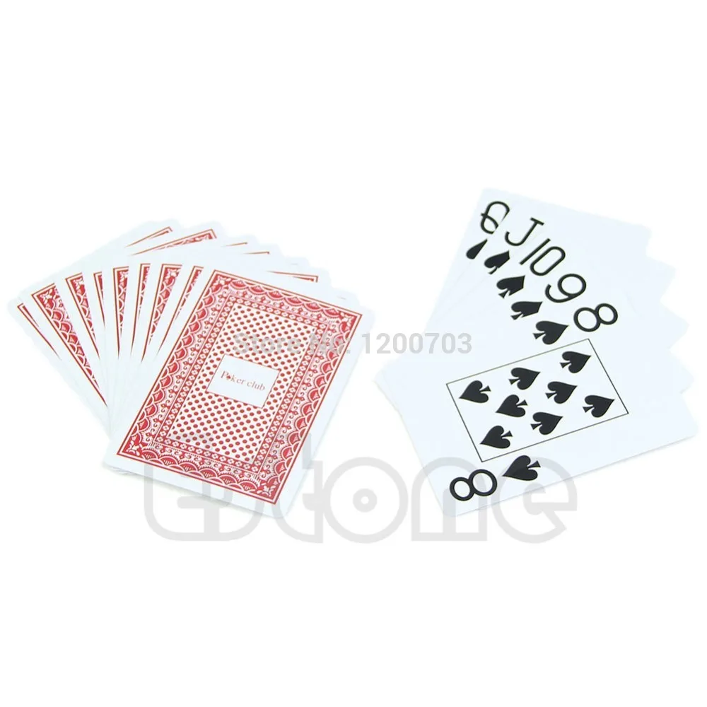 1 * Новый покер красный 100% пластик Техасский размер игральные карты|playing cards|size playing