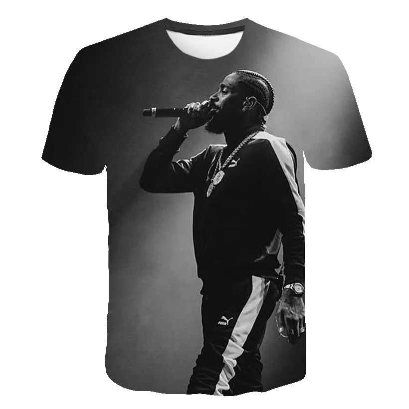 picture color Короткая футболка с принтом Rapper nipsey hussle, Мужская/женская футболка в стиле Харадзюку, хип-хоп, футболка с коротким рукавом, крутая уличная одежда nipsey hussle - Цвет: picture color