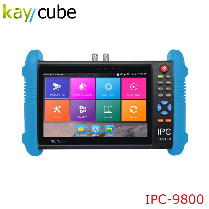 7 дюймовый ручной тестер видеонаблюдения IPC AHD TVI CVI IPC9800 Plus с H.265/H.264 видеодисплей 4K