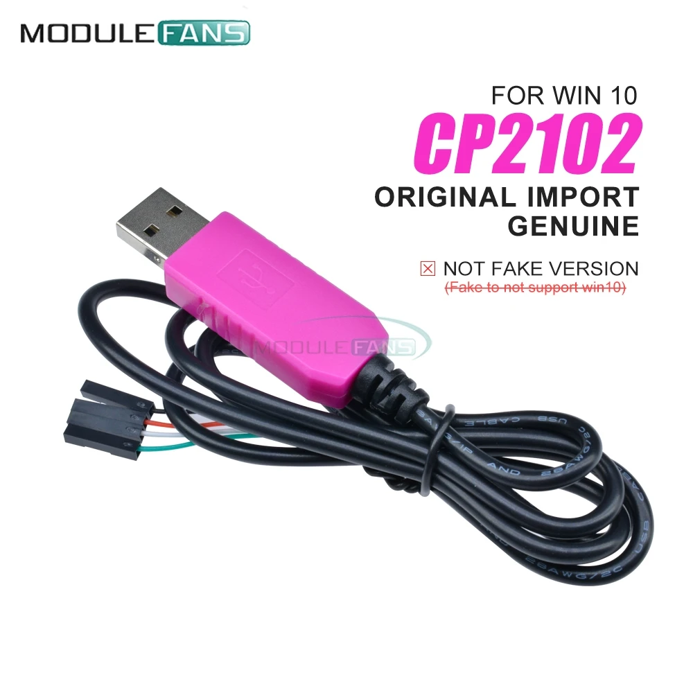 Оригинальный 1 м CP2102 USB UART TTL кабель 4 Pin последовательный адаптер загрузки модуль