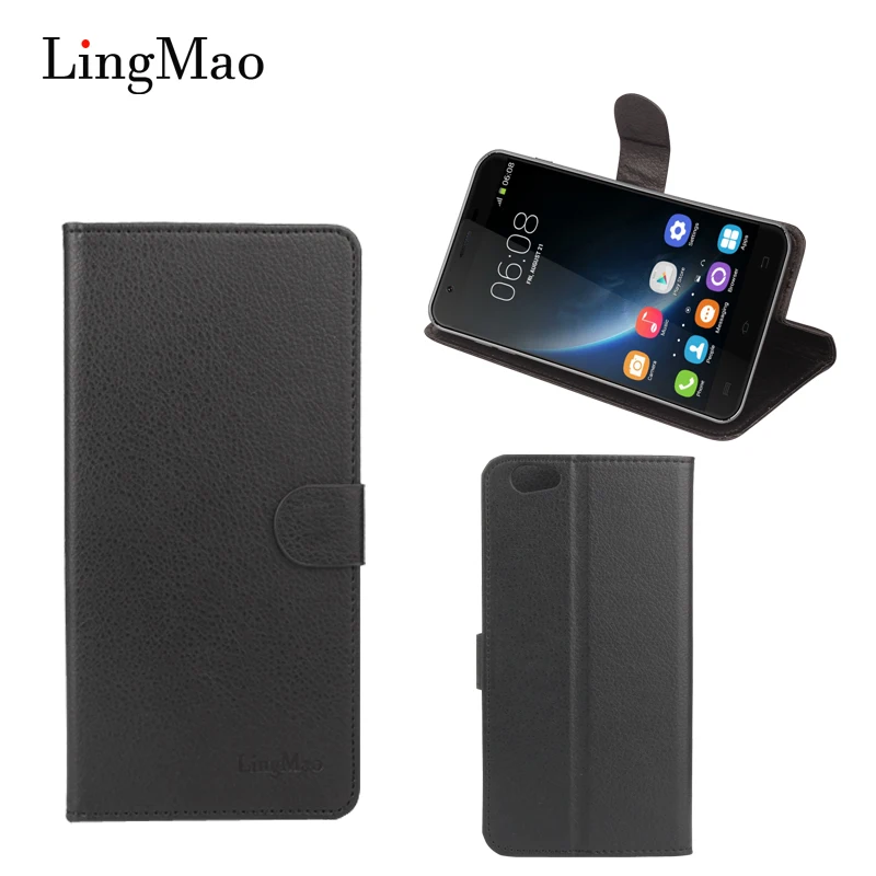 Lingmao для Oukitel U7 Pro Чехол зернистый личи роскошный кожаный кошелек держатель карт