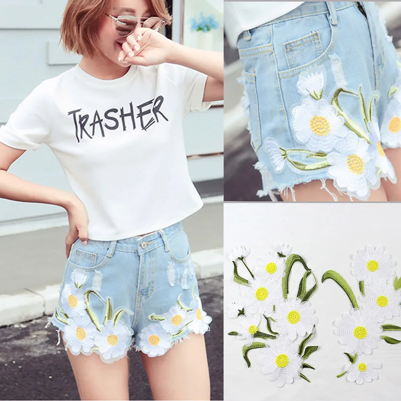 Chinese style embroidery DIY clothing decoration small goods Blossom Peach Red Roses Flower Patches Embroidered Sewing On Patch | Дом и сад