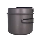 Ультралегкая титановая кастрюля и сковорода для кемпинга на открытом воздухе