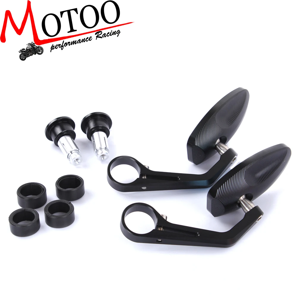 Motoo Бесплатная доставка 7/8 &quotруль мотоцикла конец бар зеркала уличные велосипеды