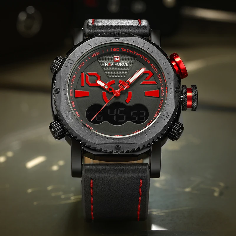 2018 новые NAVIFORCE Модные мужские кварцевые цифровые спортивные часы армейские