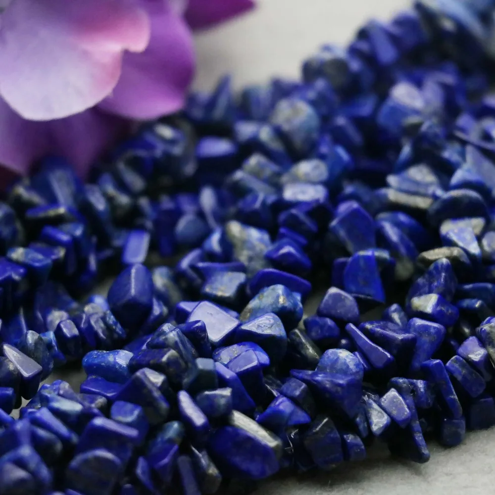 Популярные бусины из лазурита незакрепленные натуральных камней для браслета