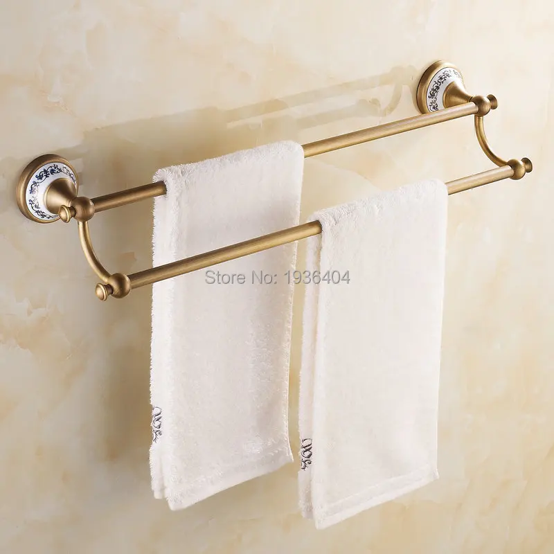 Оптом и в розницу античные бронзовые полотенца 60 см с фарфоровой одиночной