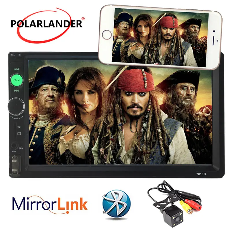 2 Din Car Stereo Radio MP4 Player 7 inch In Dash Touch Screen Bluetooth FM/USB/AUX/TF Electronics 4 languages Mirror Link | Автомобили и