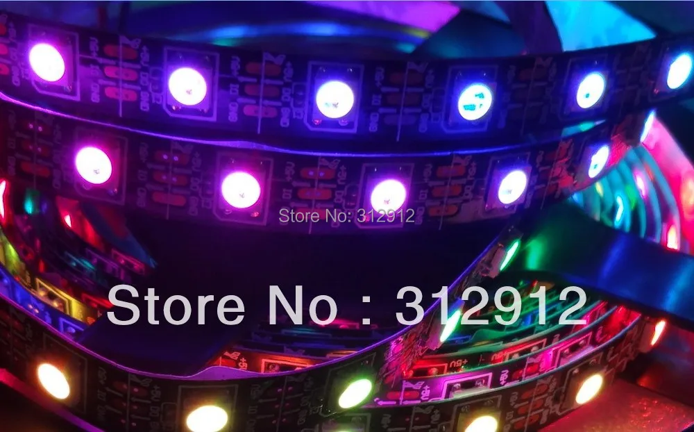 4m DC5V WS2812B BLACK PCB led pixel srip не водонепроницаемый 60 шт. WS2812B/M с пикселями | Лампы и